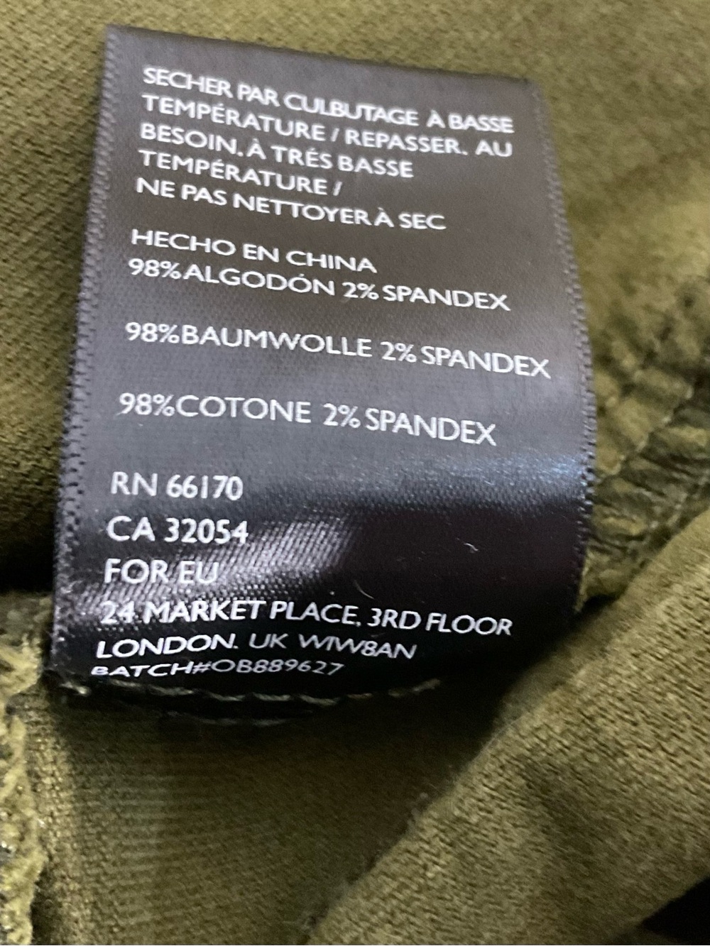 BDG Urban Outfitters Olive Green Button Front Utility Mini Skirt Size Medium - Picture 5 of 6